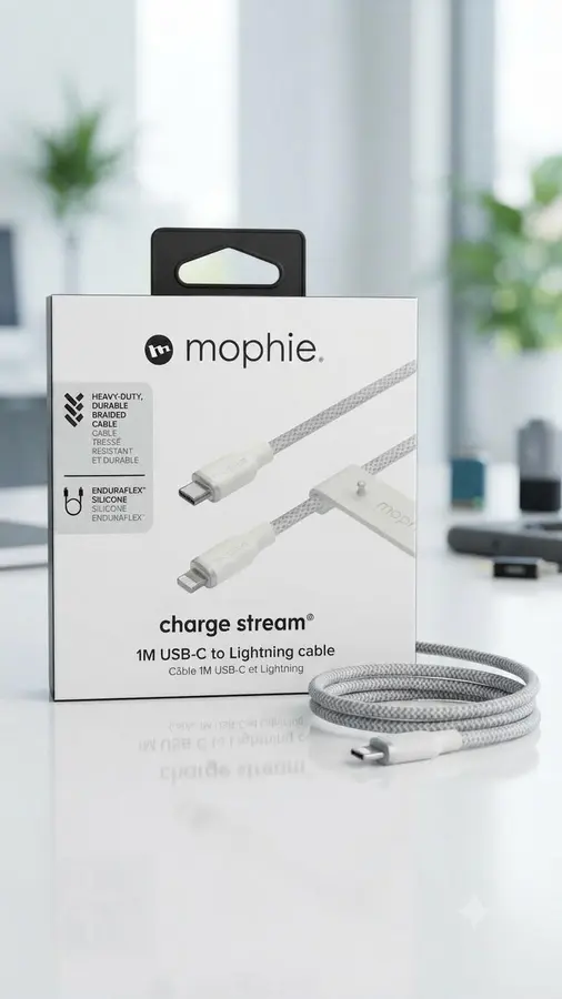 Mophie charge stream, 1M USB-C to Lightning cable