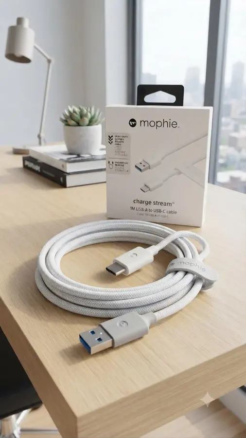 Mophie charge stream, 1M USB-A to USB-C cable