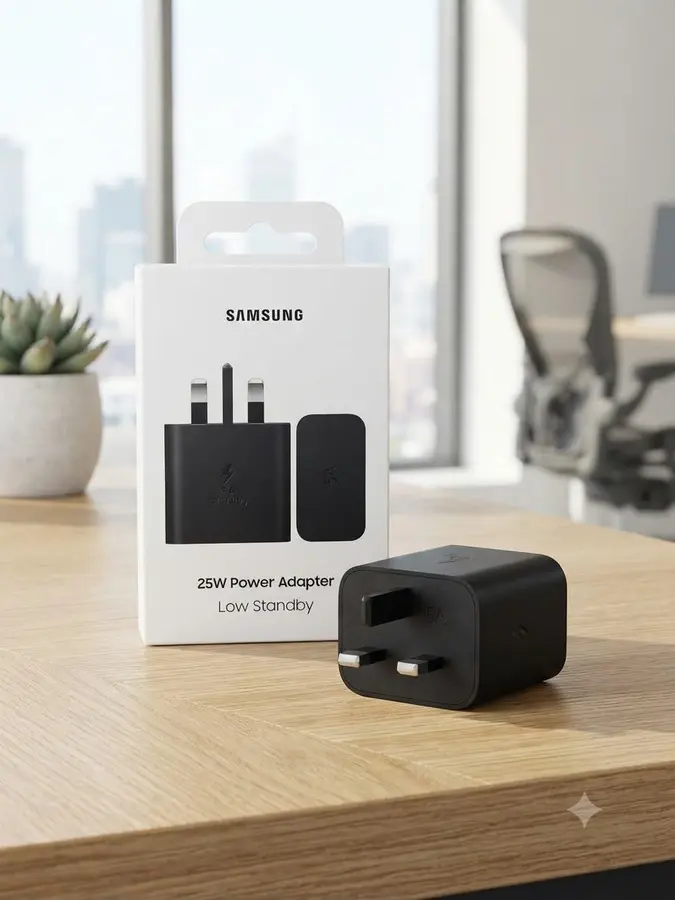 Samsung 25W power adapter, Low standby fast charger
