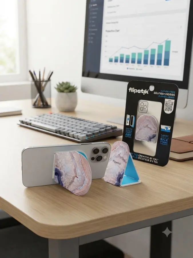 Flipstik, Stick anywhere phone stand