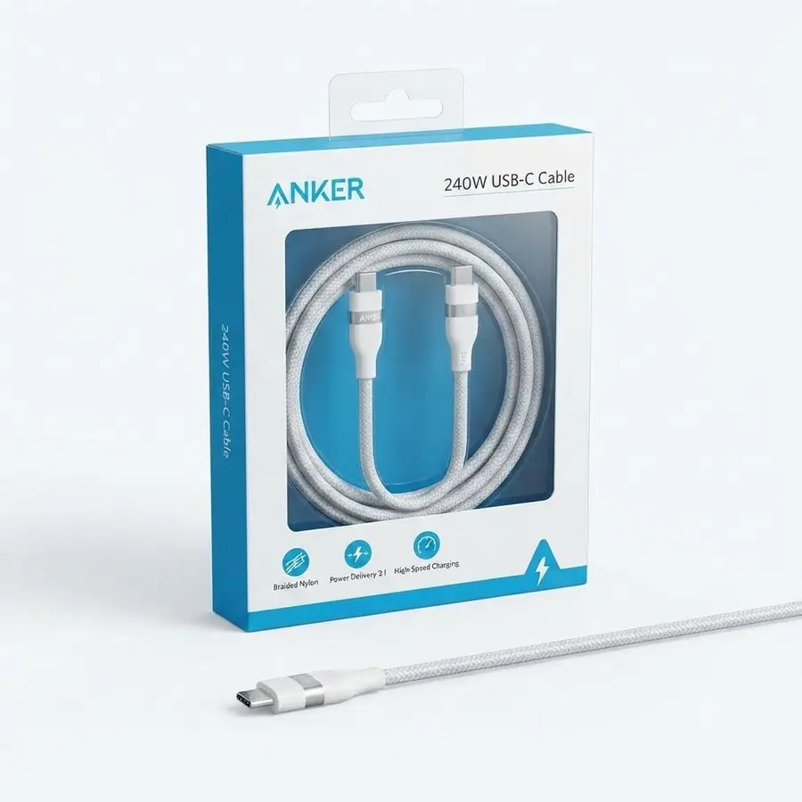 Anker 240W, Braided USB-C to USB-C cable