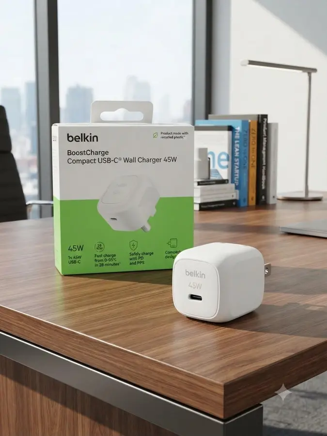Belkin BoostCharge 45W, Compact USB-C wall charger