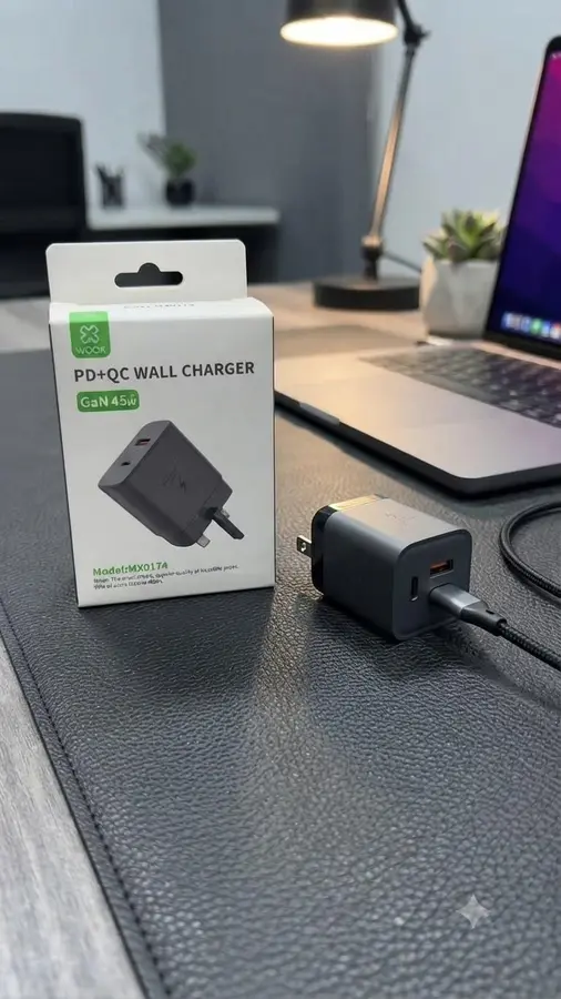 WOOX GaN 45W, PD and QC wall charger