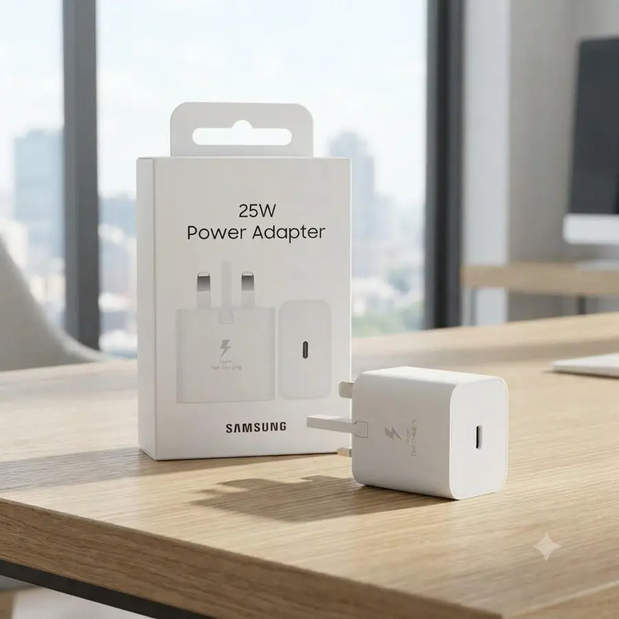 Samsung 25W power adapter, Super fast charging, white