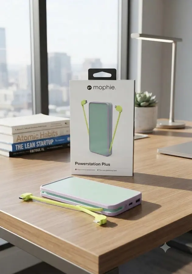 Mophie Powerstation Plus, Power bank with built in cables